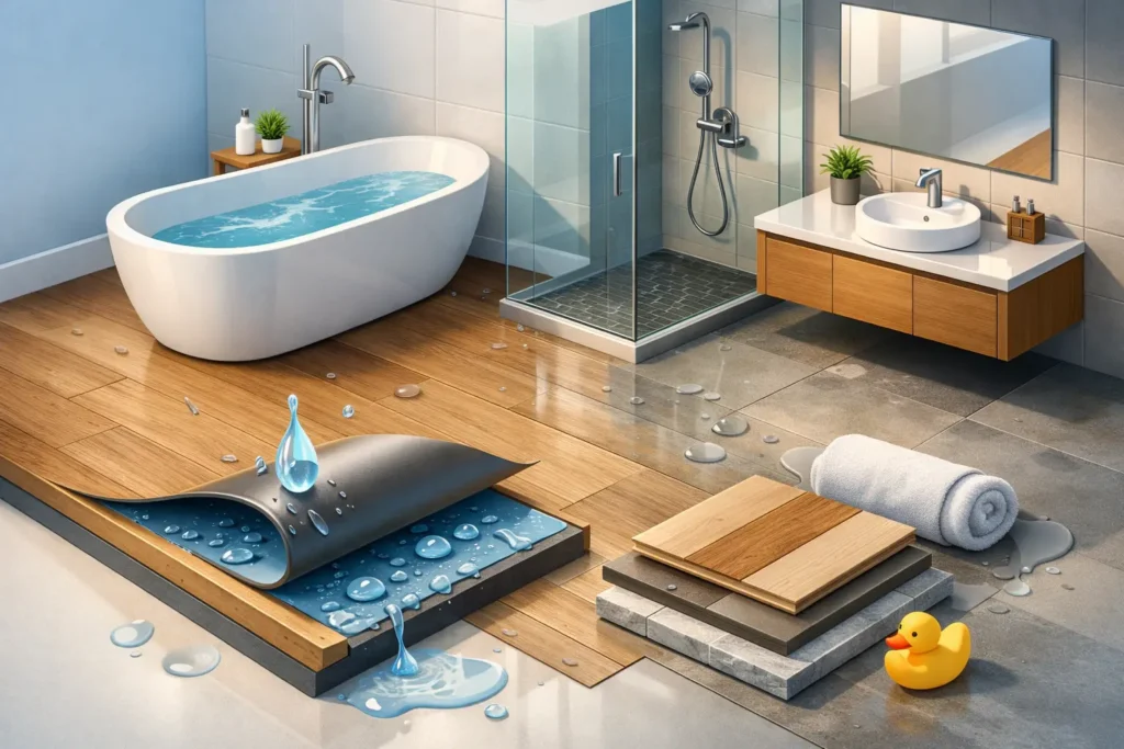 Waterproof Bathroom Flooring Review for Homeowners Waterproof Bathroom Flooring Review for Homeowners