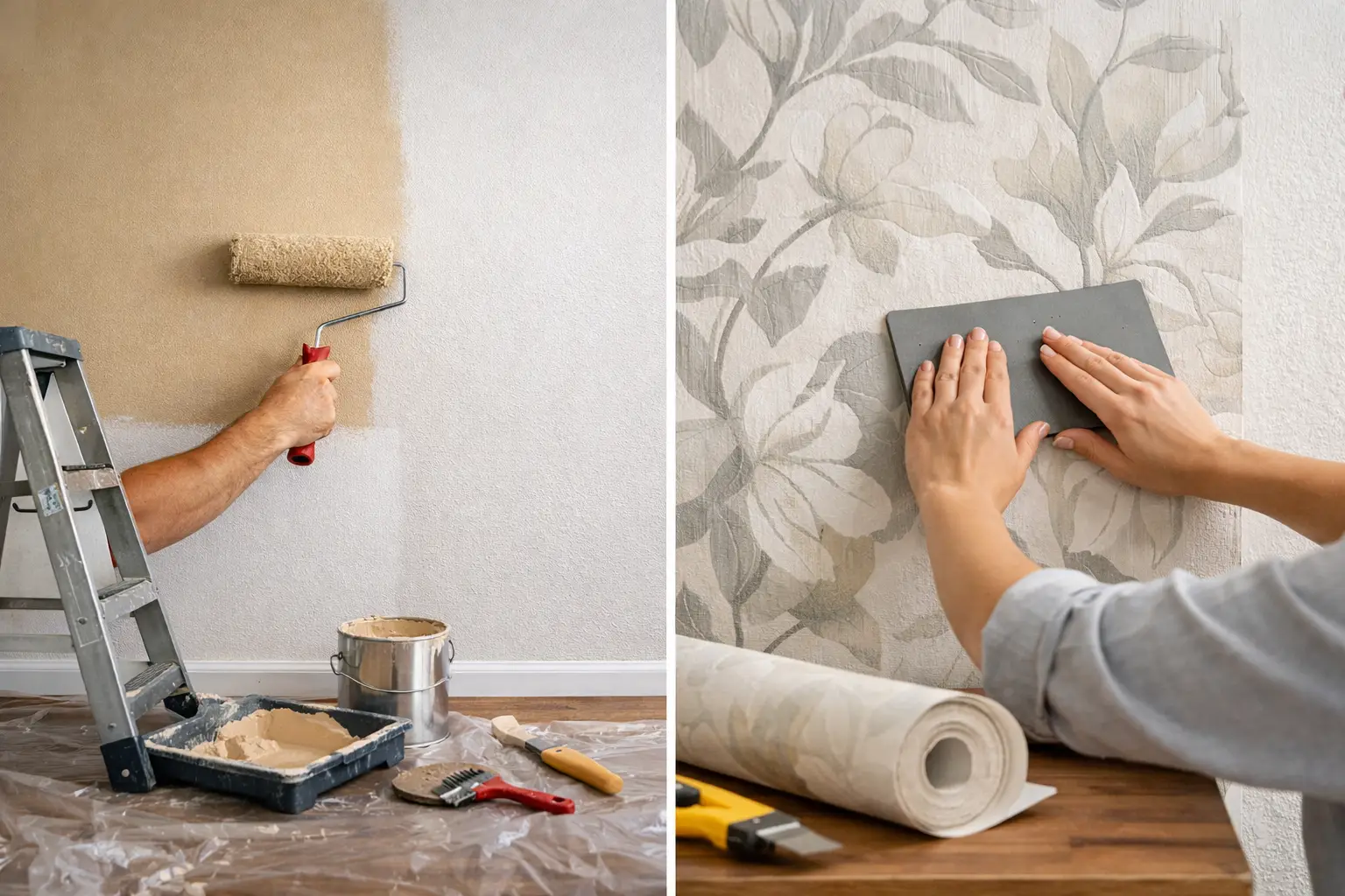 Interior Painting vs Wallpaper: Which Fits? Interior Painting vs Wallpaper: Which Fits?